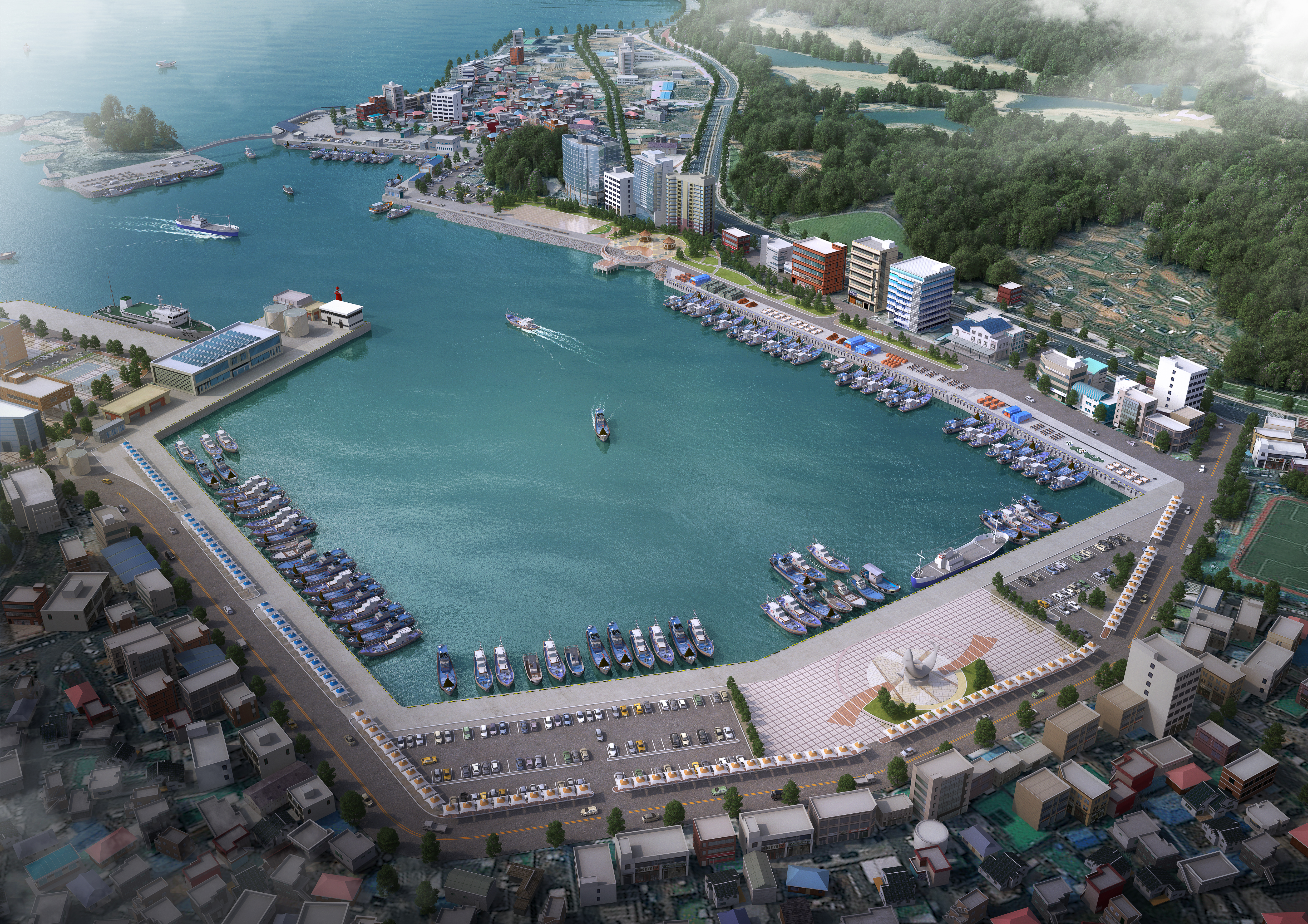Preliminary and detailed engineering design for Daebyeon Port water dock construction work